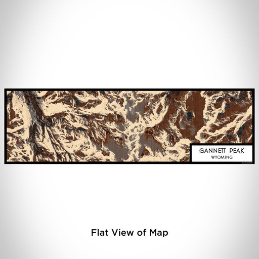 Flat View of Map Custom Gannett Peak Wyoming Map Enamel Mug in Ember