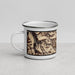 Left View Custom Gannett Peak Wyoming Map Enamel Mug in Ember