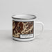 Right View Custom Gannett Peak Wyoming Map Enamel Mug in Ember