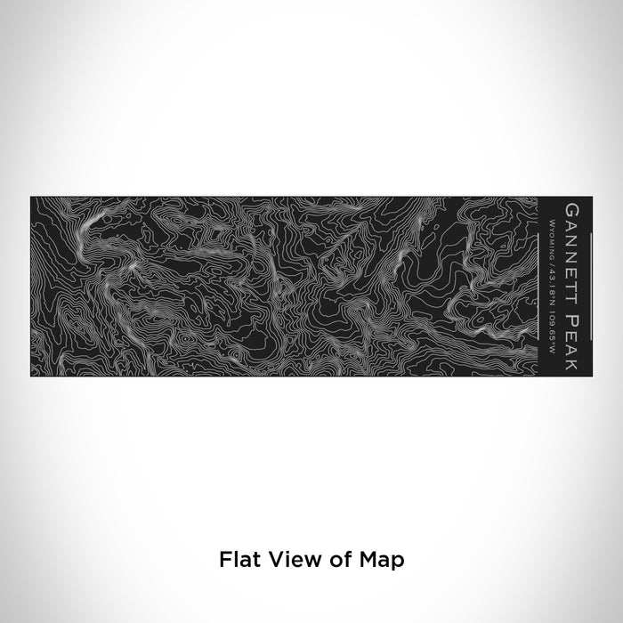 Rendered View of Gannett Peak Wyoming Map Engraving on 10oz Stainless Steel Insulated Cup with Sliding Lid in Black