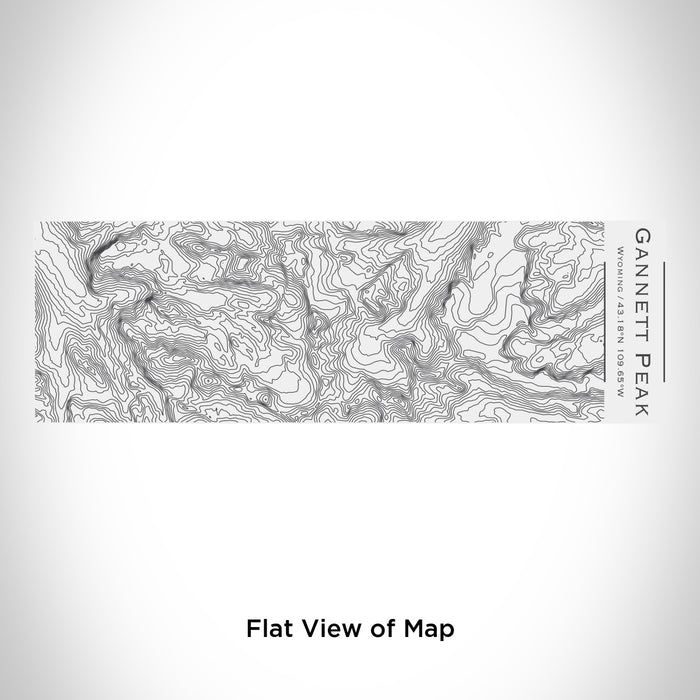 Rendered View of Gannett Peak Wyoming Map Engraving on 10oz Stainless Steel Insulated Cup with Sliding Lid in White