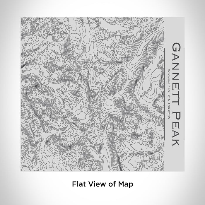 Rendered View of Gannett Peak Wyoming Map Engraving on 17oz Stainless Steel Insulated Tumbler