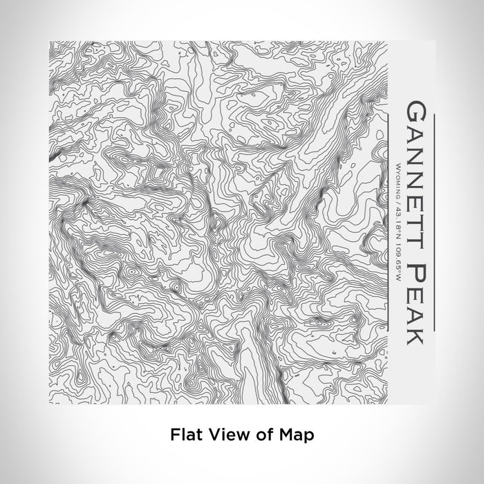 Rendered View of Gannett Peak Wyoming Map Engraving on 17oz Stainless Steel Insulated Tumbler in White