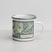 Right View Custom Gannett Peak Wyoming Map Enamel Mug in Woodblock