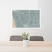 24x36 Gardena California Map Print Lanscape Orientation in Afternoon Style Behind 2 Chairs Table and Potted Plant