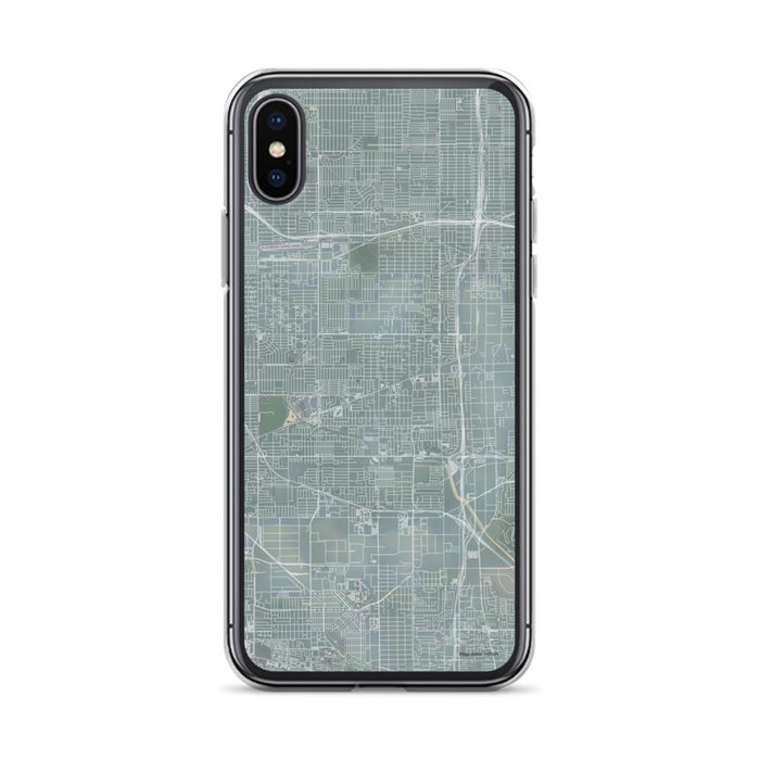 Custom iPhone X/XS Gardena California Map Phone Case in Afternoon