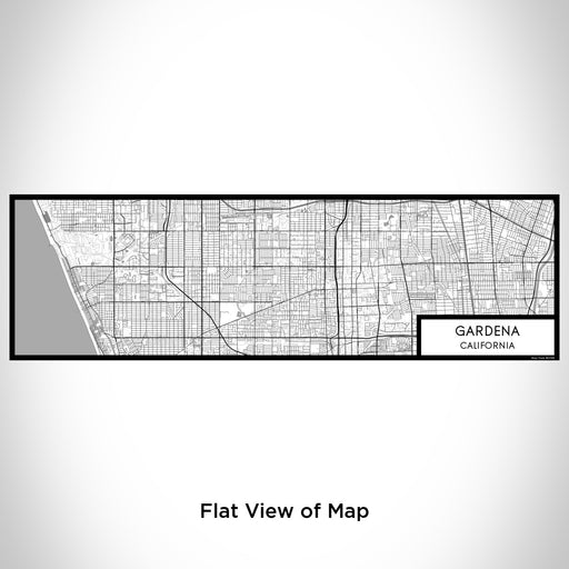 Flat View of Map Custom Gardena California Map Enamel Mug in Classic