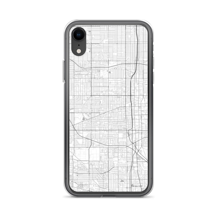Custom iPhone XR Gardena California Map Phone Case in Classic
