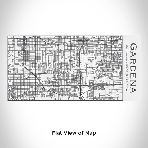 Rendered View of Gardena California Map Engraving on 17oz Stainless Steel Insulated Cola Bottle in White