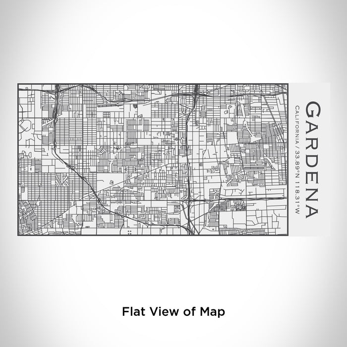 Rendered View of Gardena California Map Engraving on 17oz Stainless Steel Insulated Cola Bottle in White