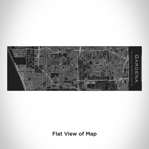 Rendered View of Gardena California Map Engraving on 10oz Stainless Steel Insulated Cup with Sliding Lid in Black