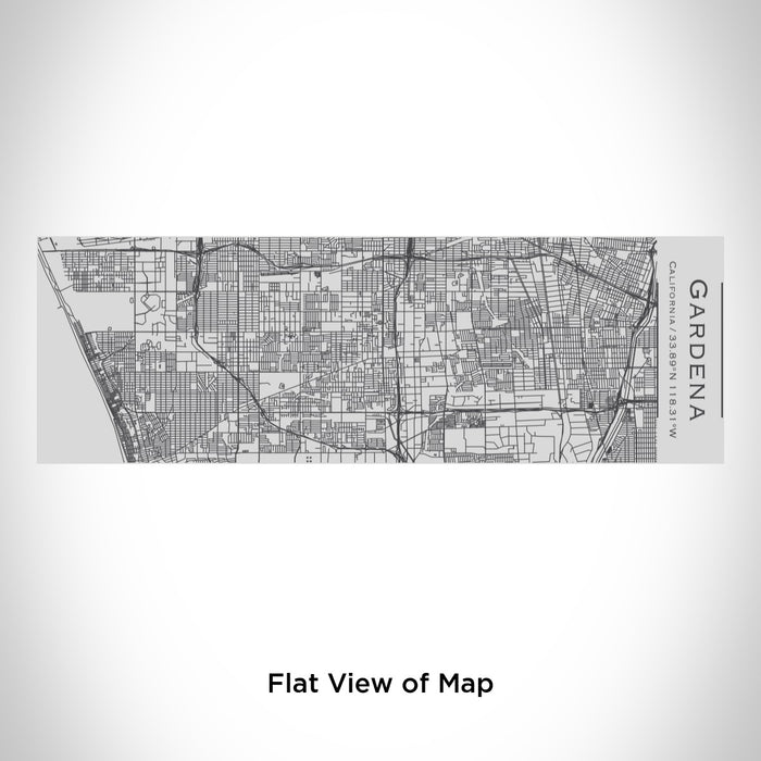 Rendered View of Gardena California Map Engraving on 10oz Stainless Steel Insulated Cup with Sipping Lid