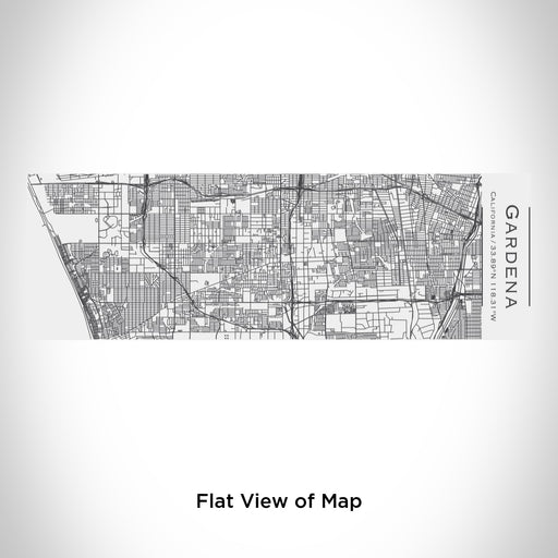 Rendered View of Gardena California Map Engraving on 10oz Stainless Steel Insulated Cup with Sliding Lid in White