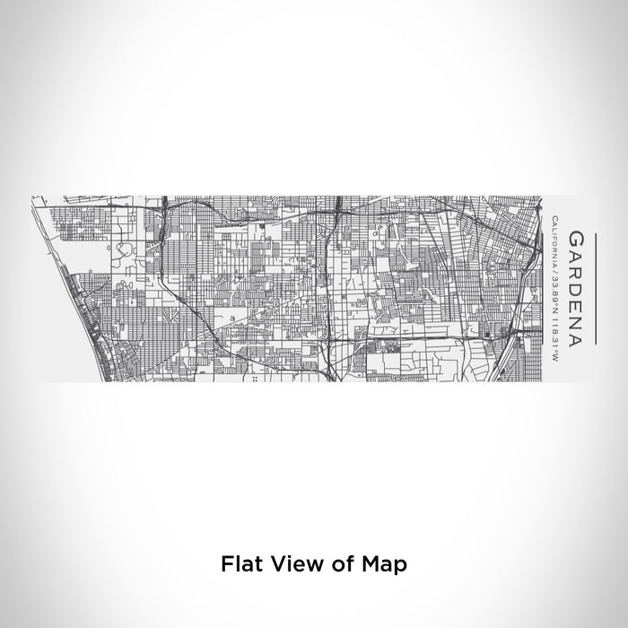 Rendered View of Gardena California Map Engraving on 10oz Stainless Steel Insulated Cup with Sliding Lid in White