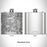 Rendered View of Gardena California Map Engraving on 6oz Stainless Steel Flask