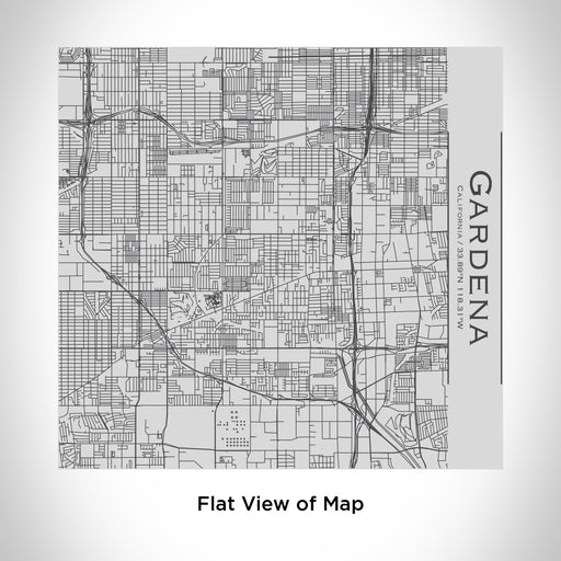 Rendered View of Gardena California Map Engraving on 17oz Stainless Steel Insulated Tumbler