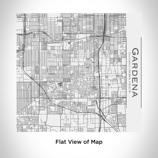 Rendered View of Gardena California Map Engraving on 17oz Stainless Steel Insulated Tumbler in White