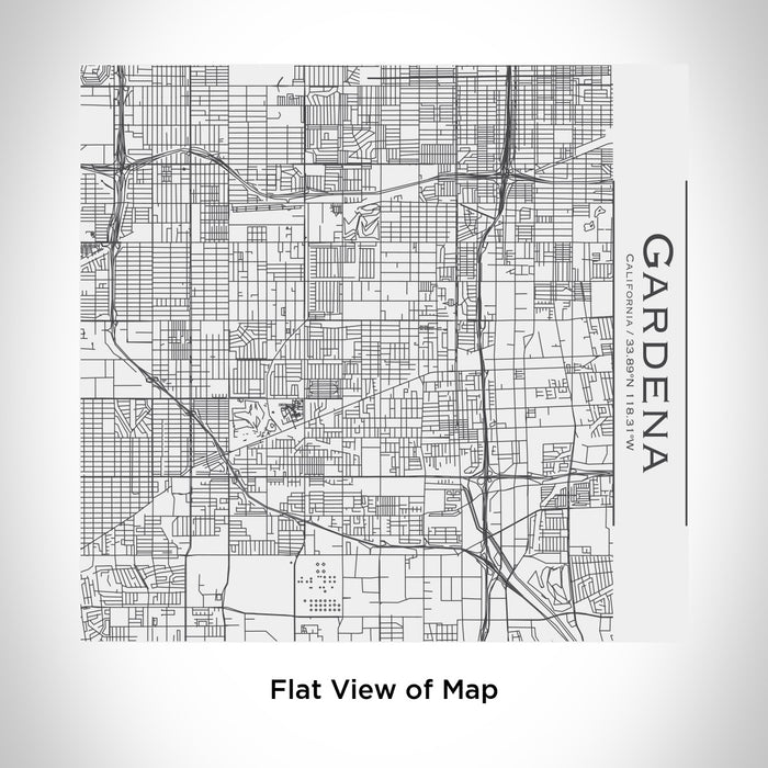 Rendered View of Gardena California Map Engraving on 17oz Stainless Steel Insulated Tumbler in White
