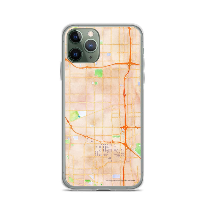 Custom iPhone 11 Pro Gardena California Map Phone Case in Watercolor
