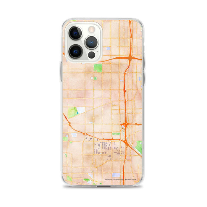 Custom iPhone 12 Pro Max Gardena California Map Phone Case in Watercolor