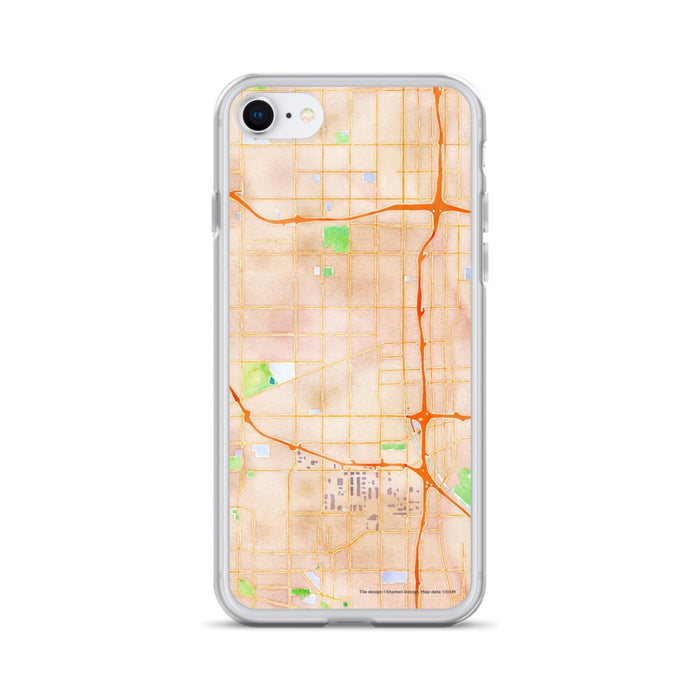 Custom iPhone SE Gardena California Map Phone Case in Watercolor