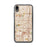 Custom iPhone XR Gardena California Map Phone Case in Woodblock