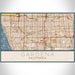 Gardena California Map Print Landscape Orientation in Woodblock Style With Shaded Background