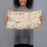 Person holding 20x12 Custom Gardena California Map Throw Pillow in Woodblock
