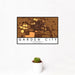 12x18 Garden City Kansas Map Print Landscape Orientation in Ember Style With Small Cactus Plant in White Planter