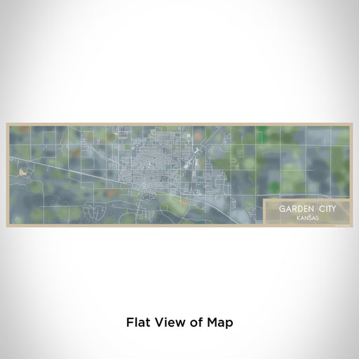 Flat View of Map Custom Garden City Kansas Map Enamel Mug in Afternoon
