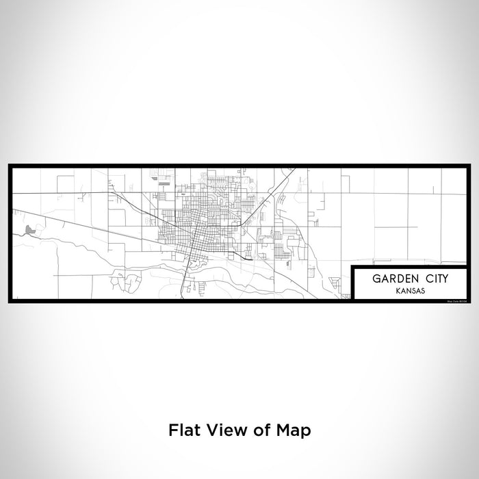 Flat View of Map Custom Garden City Kansas Map Enamel Mug in Classic