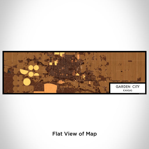 Flat View of Map Custom Garden City Kansas Map Enamel Mug in Ember