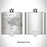 Rendered View of Garden City Kansas Map Engraving on 6oz Stainless Steel Flask