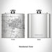 Rendered View of Garden City Kansas Map Engraving on 6oz Stainless Steel Flask