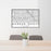 24x36 Garden Grove California Map Print Lanscape Orientation in Classic Style Behind 2 Chairs Table and Potted Plant