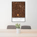 24x36 Garden Grove California Map Print Portrait Orientation in Ember Style Behind 2 Chairs Table and Potted Plant