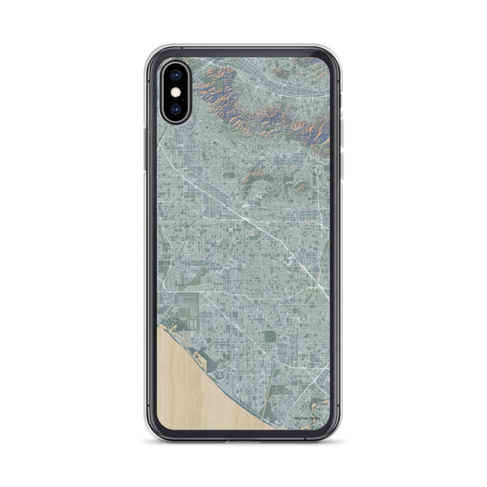 Custom iPhone XS Max Garden Grove California Map Phone Case in Afternoon