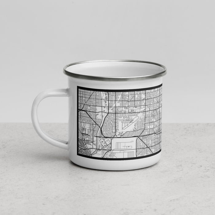 Left View Custom Garden Grove California Map Enamel Mug in Classic