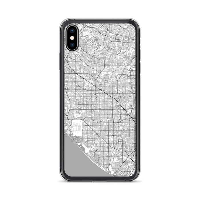 Custom iPhone XS Max Garden Grove California Map Phone Case in Classic