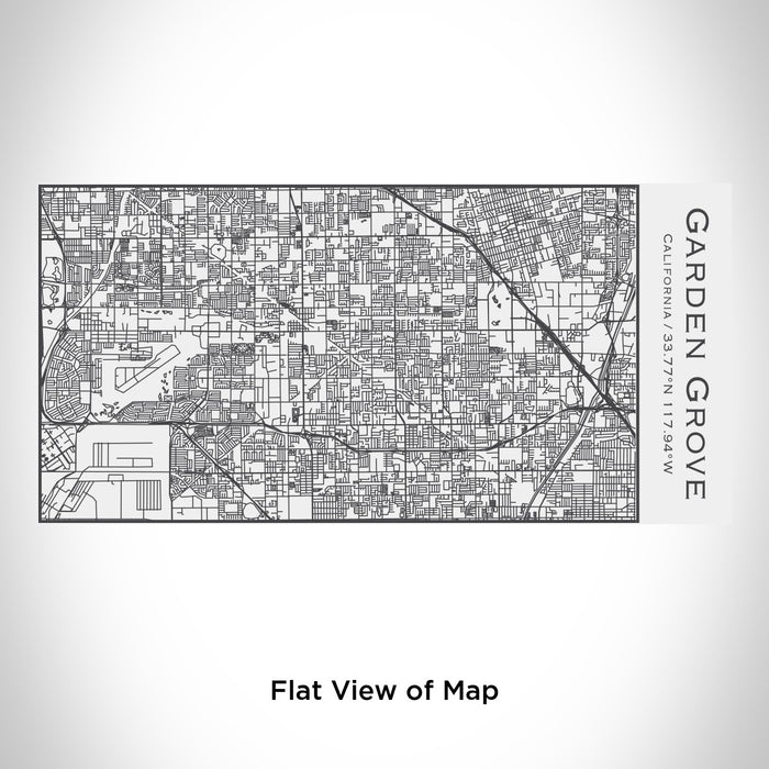 Rendered View of Garden Grove California Map Engraving on 17oz Stainless Steel Insulated Cola Bottle in White