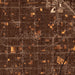 Garden Grove California Map Print in Ember Style Zoomed In Close Up Showing Details