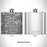 Rendered View of Garden Grove California Map Engraving on 6oz Stainless Steel Flask