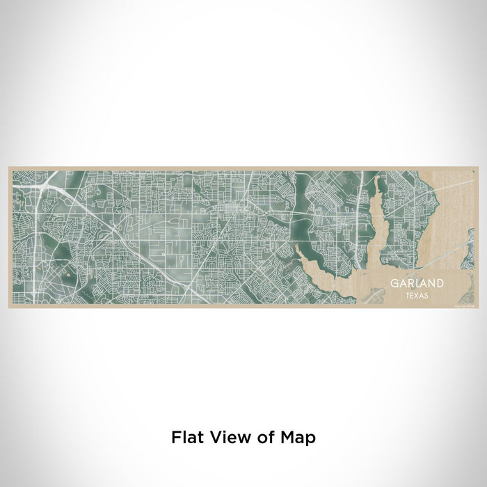 Flat View of Map Custom Garland Texas Map Enamel Mug in Afternoon