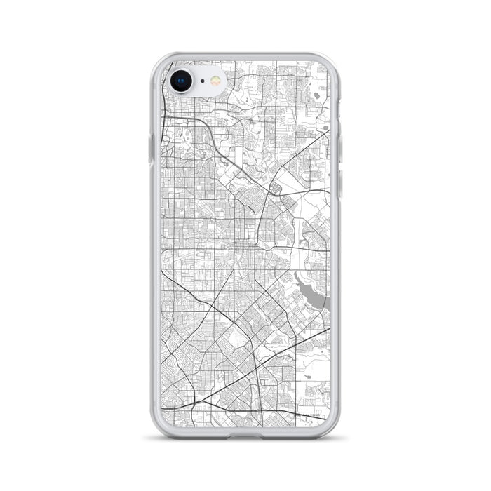 Custom Garland Texas Map iPhone SE Phone Case in Classic