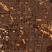 Garland Texas Map Print in Ember Style Zoomed In Close Up Showing Details