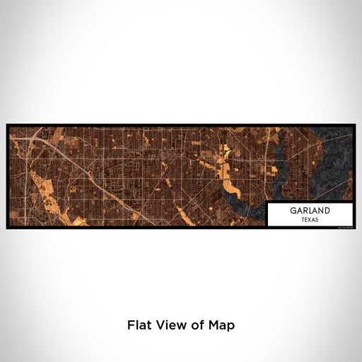 Flat View of Map Custom Garland Texas Map Enamel Mug in Ember