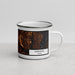 Right View Custom Garland Texas Map Enamel Mug in Ember