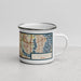 Right View Custom Garland Texas Map Enamel Mug in Woodblock