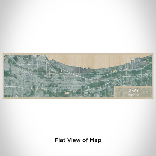 Flat View of Map Custom Gary Indiana Map Enamel Mug in Afternoon