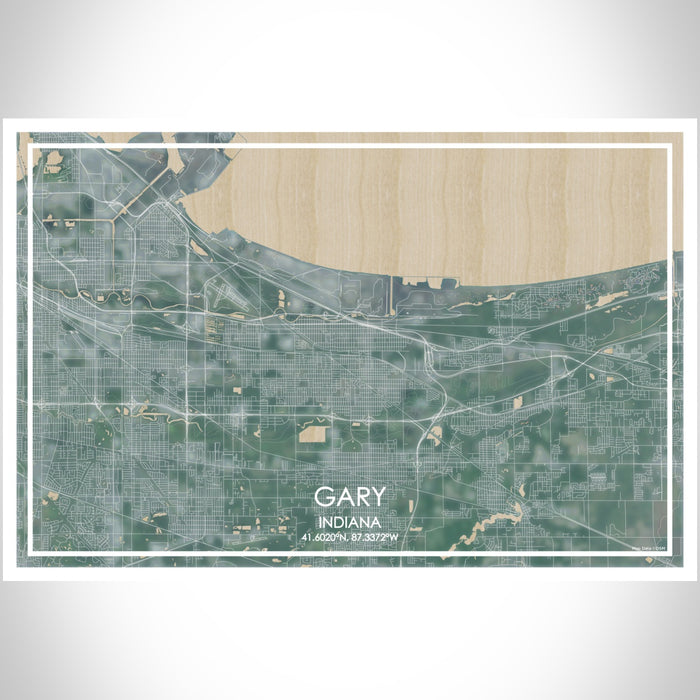 Gary - Indiana Map Print in Afternoon — JACE Maps